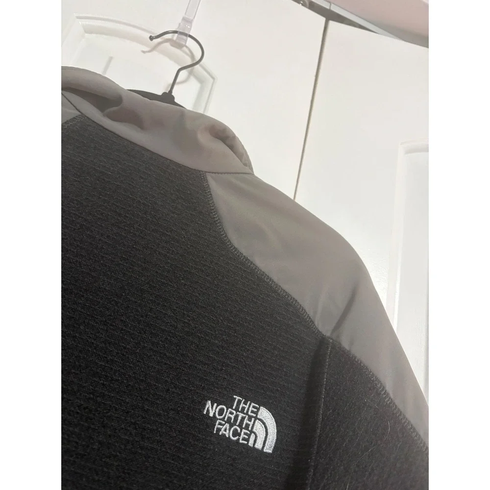 The North Face Jacket Summit Series Black Grey Full Zip Fleece Alpine Mens L